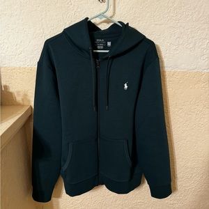 Green polo hoodie